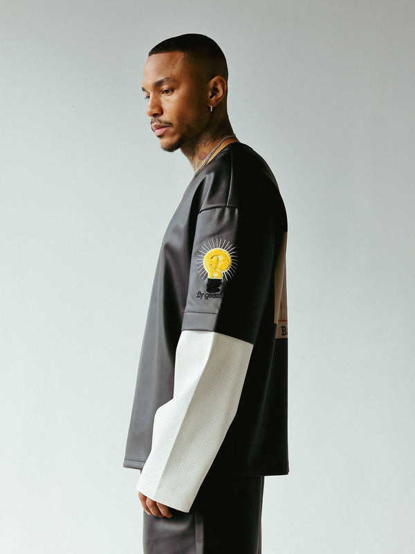 DOUBLE SLEEVE SHIRT | BLACK+WHITE