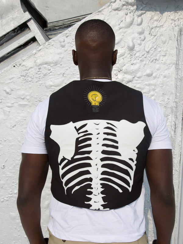 FLY GEENIUS X VANSON LEATHERS SKELETON VEST | BLACK  (PRODUCTION TIME 4-12 WEEKS)