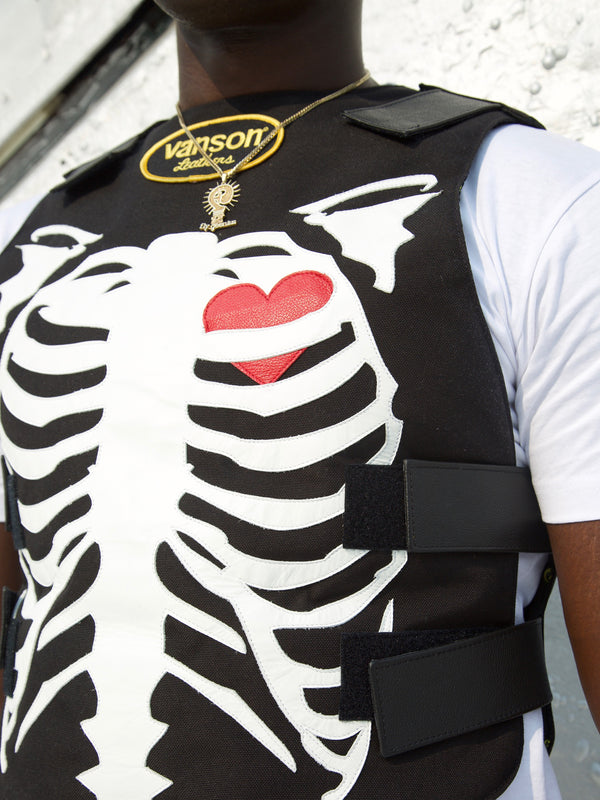 FLY GEENIUS X VANSON LEATHERS SKELETON VEST | BLACK  (PRODUCTION TIME 4-12 WEEKS)