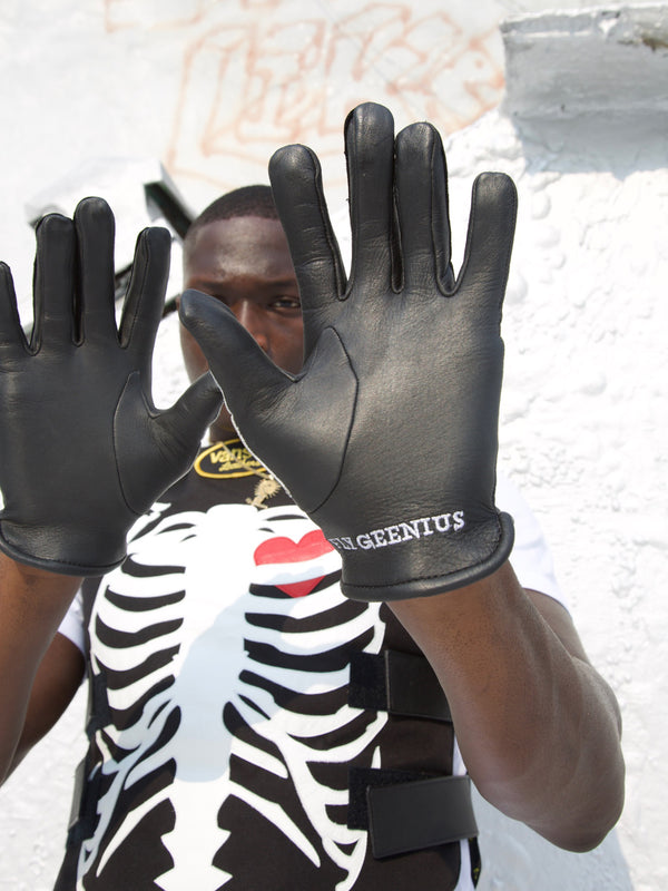 FLY GEENIUS X VANSON LEATHERS SKELETON GLOVES | BLACK  (PRODUCTION TIME 4-12 WEEKS)